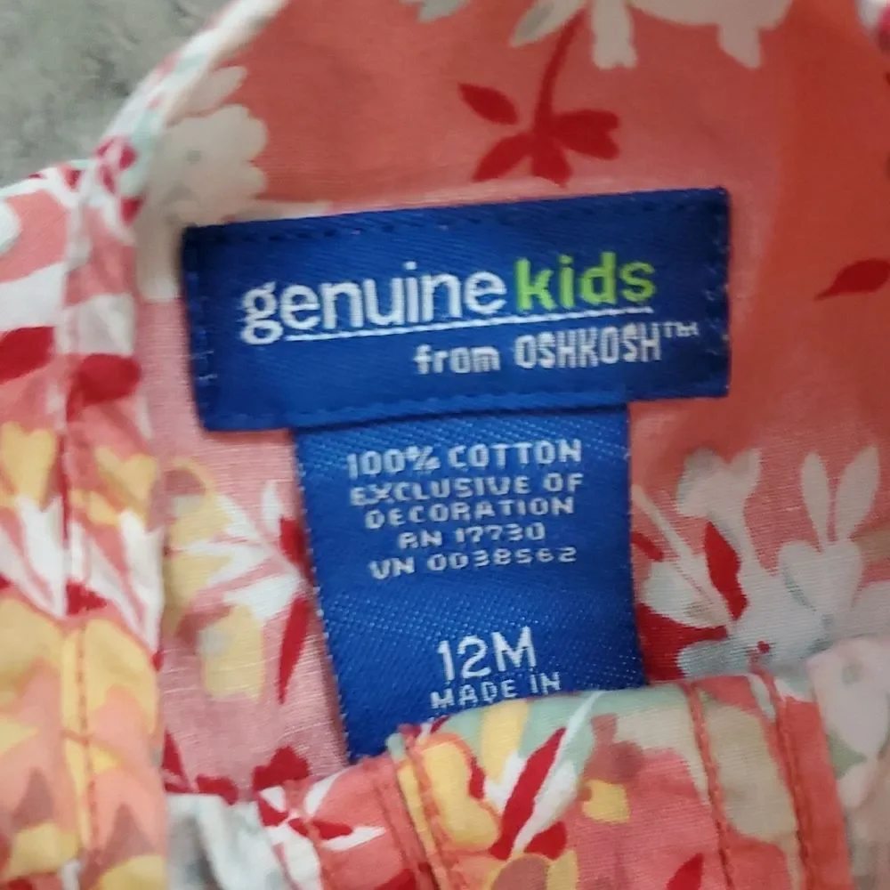 OshKosh B'gosh Floral Button-Up Shirt Baby 12 Months